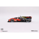 a red and black race car