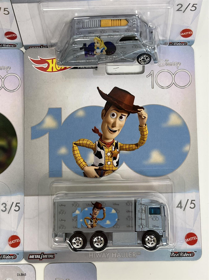 Hot Wheels Disney 100th Anniversary 5 Car Set Real Riders 1:64 DLB45 979S