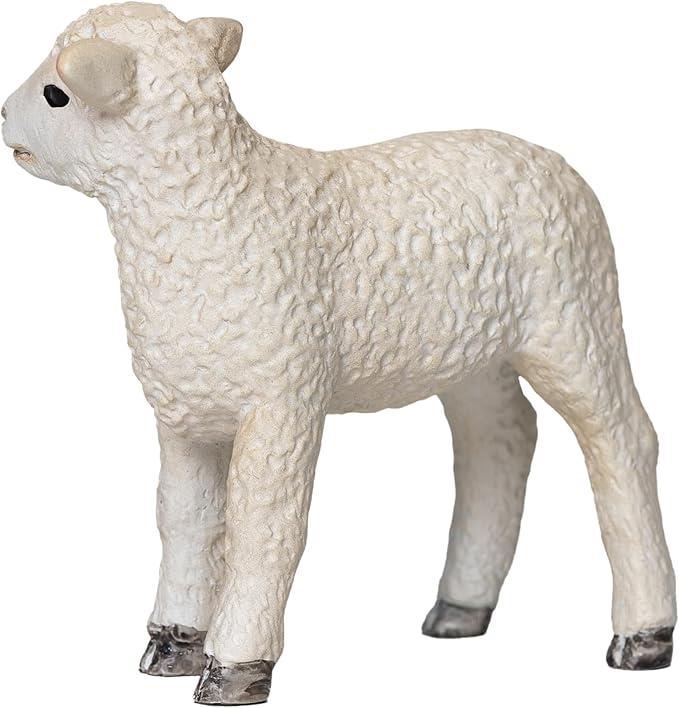 Romney Lamb Farm Animal Standing Toy Figure 6.5 cm Length Approx Mojo Fun 381065