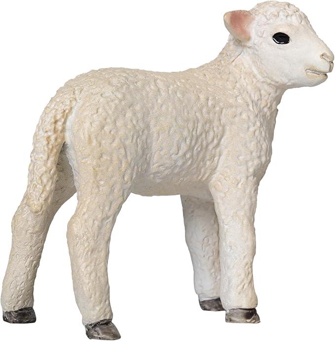 Romney Lamb Farm Animal Standing Toy Figure 6.5 cm Length Approx Mojo Fun 381065