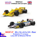 Urethane Slot Car Tyres x 4 Wasp 37 20 x 14 x 4.5 x 5.5 Rears Lotus 99T and Williams FW11B