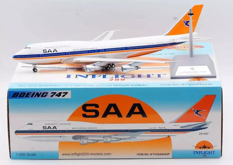 South African Airways Boeing 747-344 ZS-SAT 1:200 Inflight200 IF743SA0424P