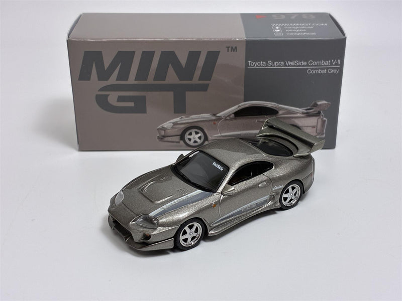 Toyota Supra VeilSide Combat VII Grey RHD 1:64 Scale Mini GT MGT00978R