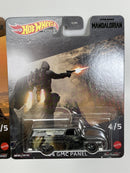 Hot Wheels Star Wars The Mandalorian 2 Car Set Real Riders 1:64 DLB45 979T