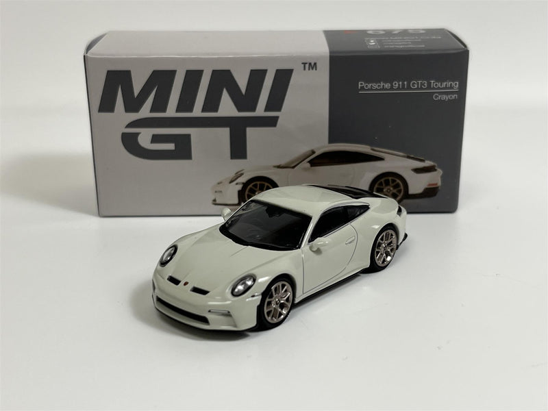 Porsche 911 GT3 Touring Crayon White RHD 1:64 Mini GT MGT00675R