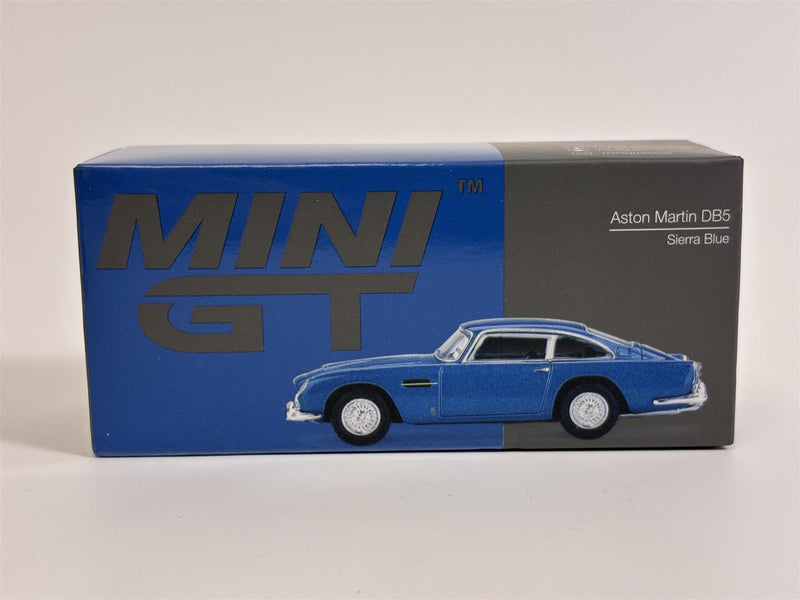 Aston Martin DB5 Sierra Blue RHD 1:64 Scale Mini GT MGT00954R