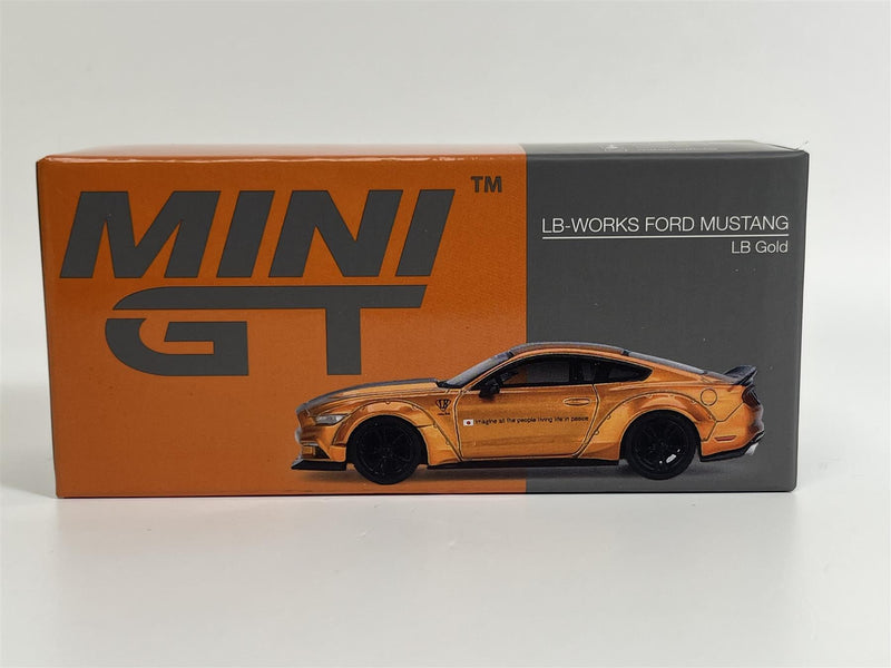 LB Works Ford Mustang LB Gold LHD 1:64 Scale Mini GT MGT00847L