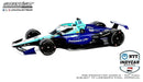 a blue and black race car