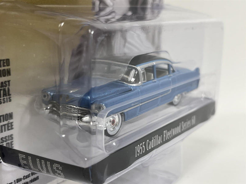 Elvis 1955 Cadillac Fleetwood Series 60 Blue 1:64 Scale Greenlight 44760A