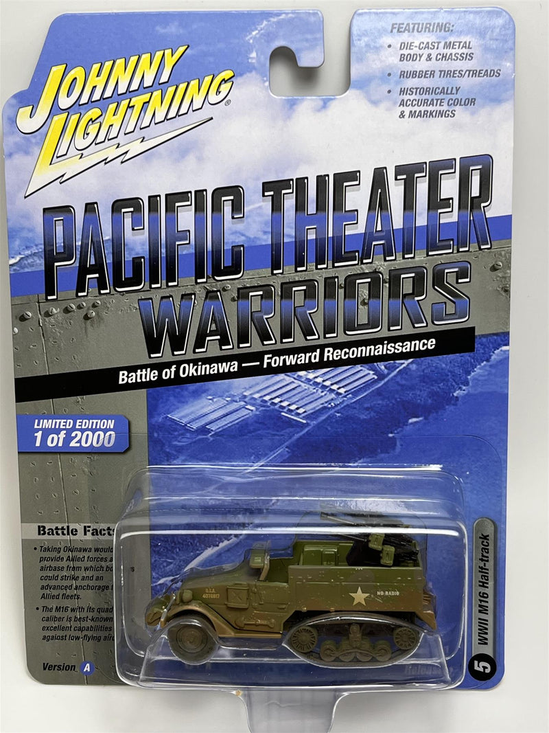 WWII M16 Half Track Pacific Theater Warriors Johnny Lightning JLML007A