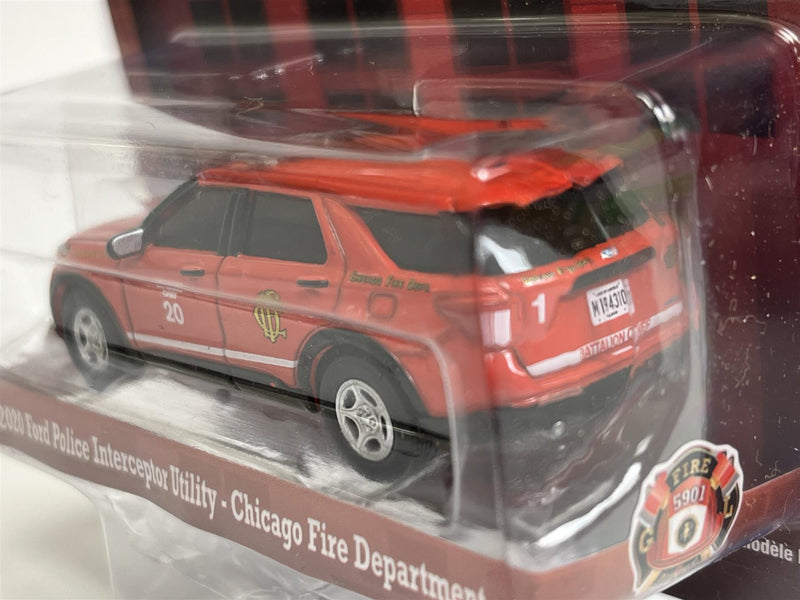 2020 Ford Police Interceptor Utility Chicago Fire Department 1:64 Scale Greenlight 67010F