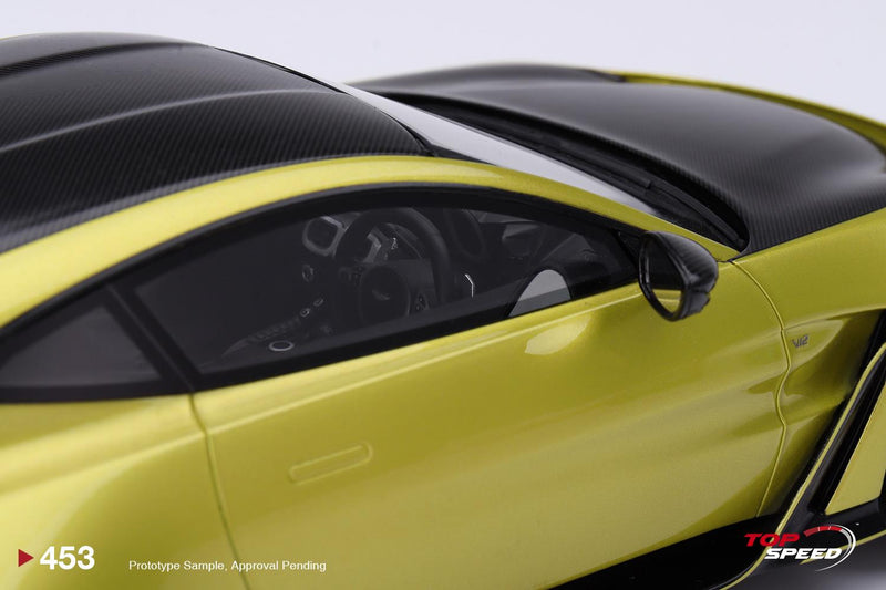 Aston Martin V12 Vantage Cosmopolitian Yellow 1:18 Scale TSM TS0453
