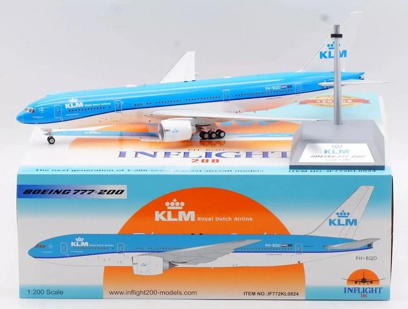 KLM Royal Dutch Airlines Boeing 777-206/ER PH-BQD Stand 1:200 Inflight200 IF772KL0824
