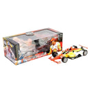 a toy race car in a box