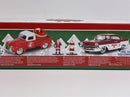 Mr and Mrs Santa Claus Figure and 2 Car Set Ford Pickup and Chevrolet Bel Air 1:32 Jada 34441