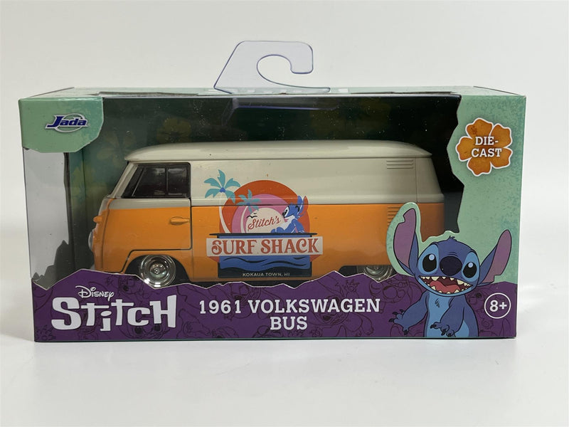 Disney Stitch 1961 Volkswagen Bus Surf Shack 12 cm Length Jada 253072003 36144