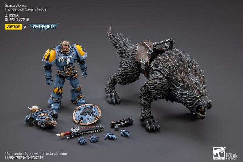 Warhammer 40K Space Wolves Thunderwolf Cavalry Frode 1:18 Joy Toy