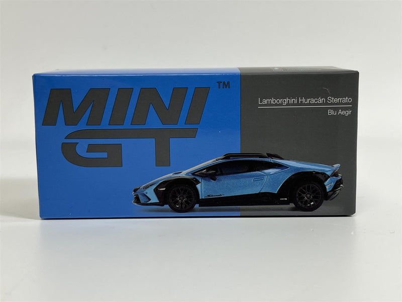 Lamborghini Huracan Sterrato Blue Aegir RHD 1:64 Scale Mini GT MGT00807R