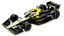 a black and yellow race car