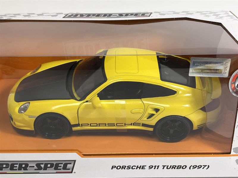 Porsche Hyperspec  911 Turbo 997 2007 Yellow 1:24 Scale Jada 35493