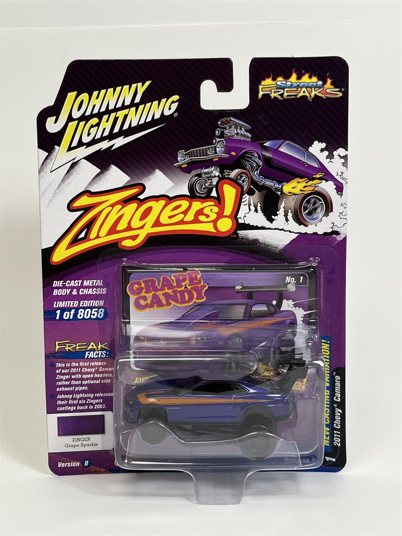 2011 Chevy Camaro Zinger Grape Sparkle 1:64 Scale Johnny Lightning JLSF024B