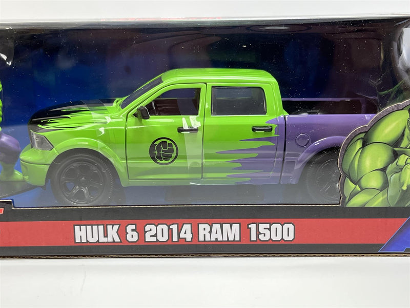 Marvel Avengers Hulk Figure and 2014 Ram 1500 1:24 Scale Jada 99726 253225029