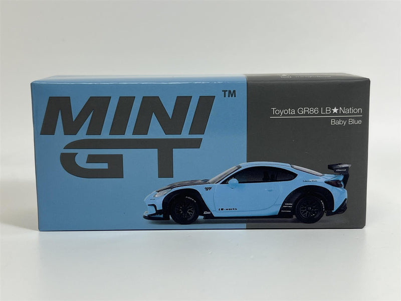 Toyota GR86 LB Nation Baby Blue RHD 1:64 Scale Mini GT MGT00873R