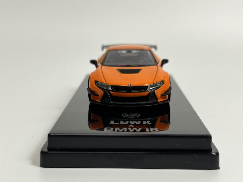 Liberty Walk BMW i8 Orange LHD 1:64 Scale Paragon 55144