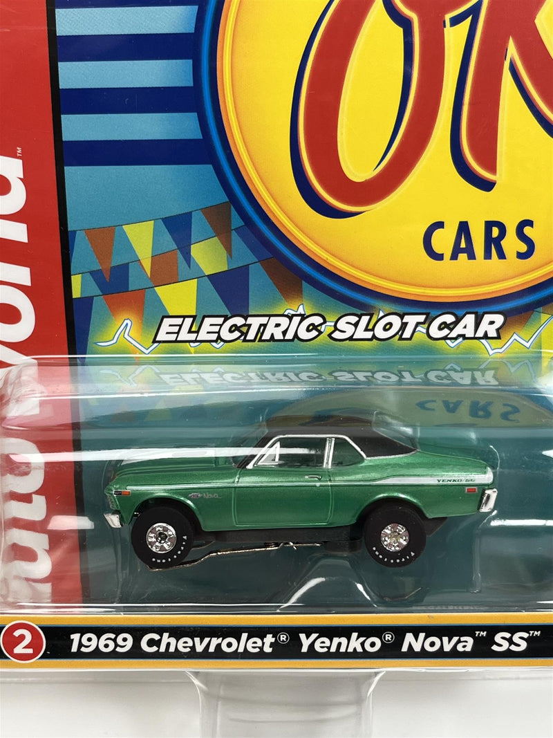 1969 Chevrolet Yenko Nova SS Grn Thunderjet Ultra G HO Slot Car Auto World SC377-2