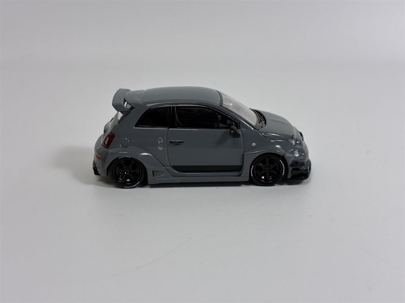 LB-Works Abas Works Abarth 595 Grey RHD 1:64 Mini GT MGT00995R