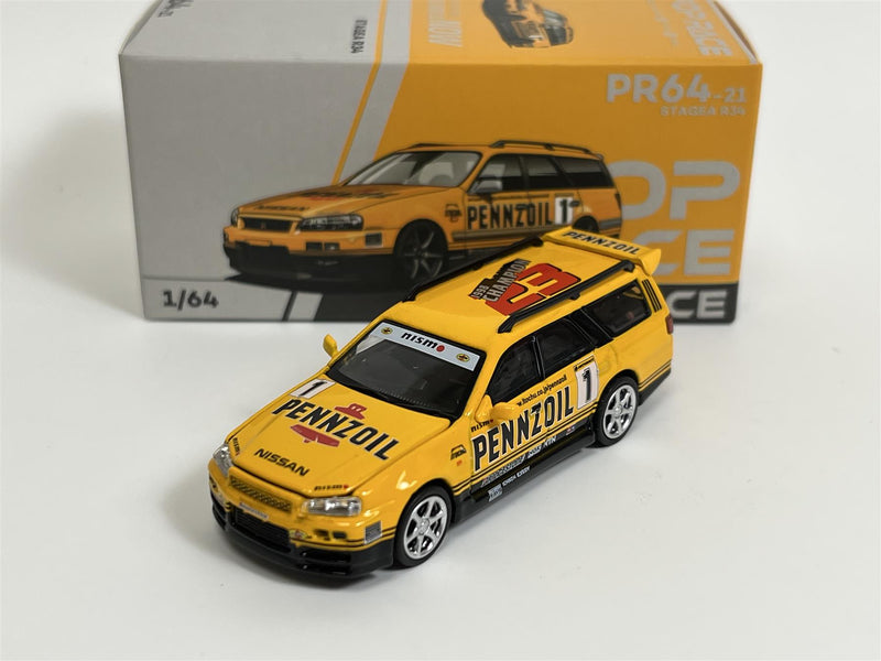 Nissan Stagea Pennzoil 1:64 Scale Pop Race PR640021