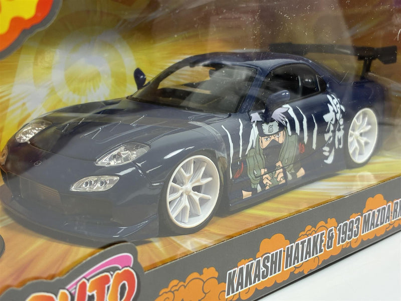Naruto Shippuden Kakashi Hatake Figure and 1993 Mazda RX-7 1:24 Jada 253255085 35349