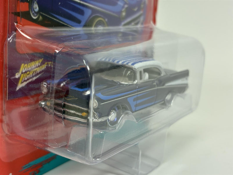 1957 Chevy Bel Air Cobalt Blue Metallic 1:64 Scale Johnny Lightning JLSF023
