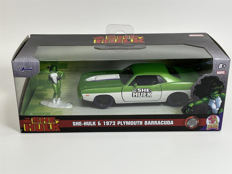 The Savage She-Hulk and 1973 Plymouth Barracuda 1:32 Scale Jada 253223020 34273