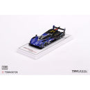 a blue and black race car