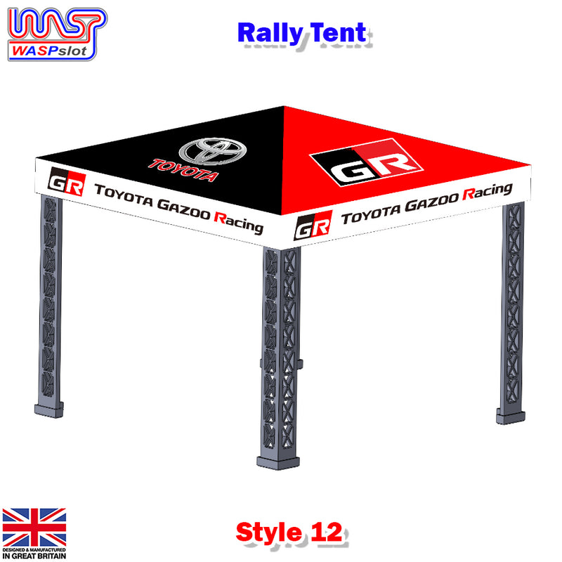 Slot Car Trackside Scenery Rally Service Tent Toyota 1:32 Scale Style 12