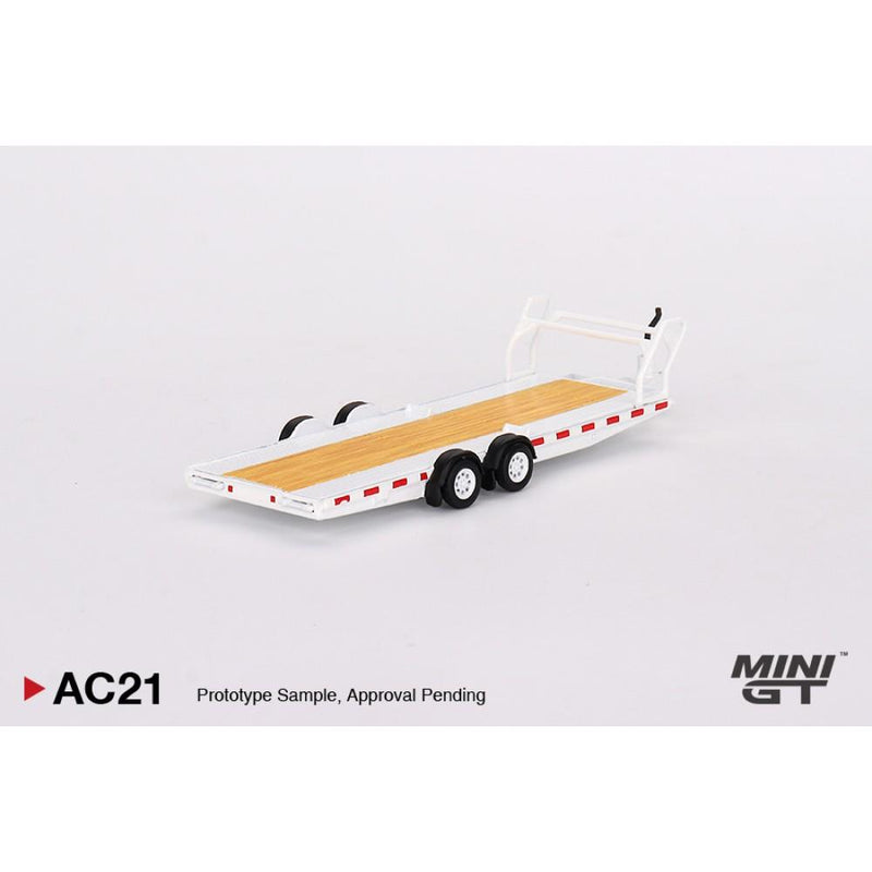 Car Hauler Trailer Type C White 1:64 Scale Mini GT MGTAC21