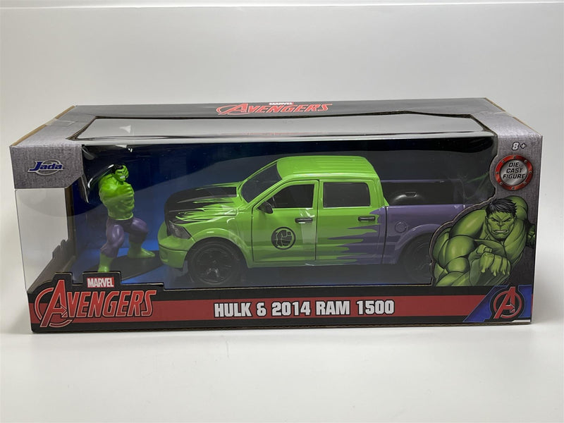 Marvel Avengers Hulk Figure and 2014 Ram 1500 1:24 Scale Jada 99726 253225029