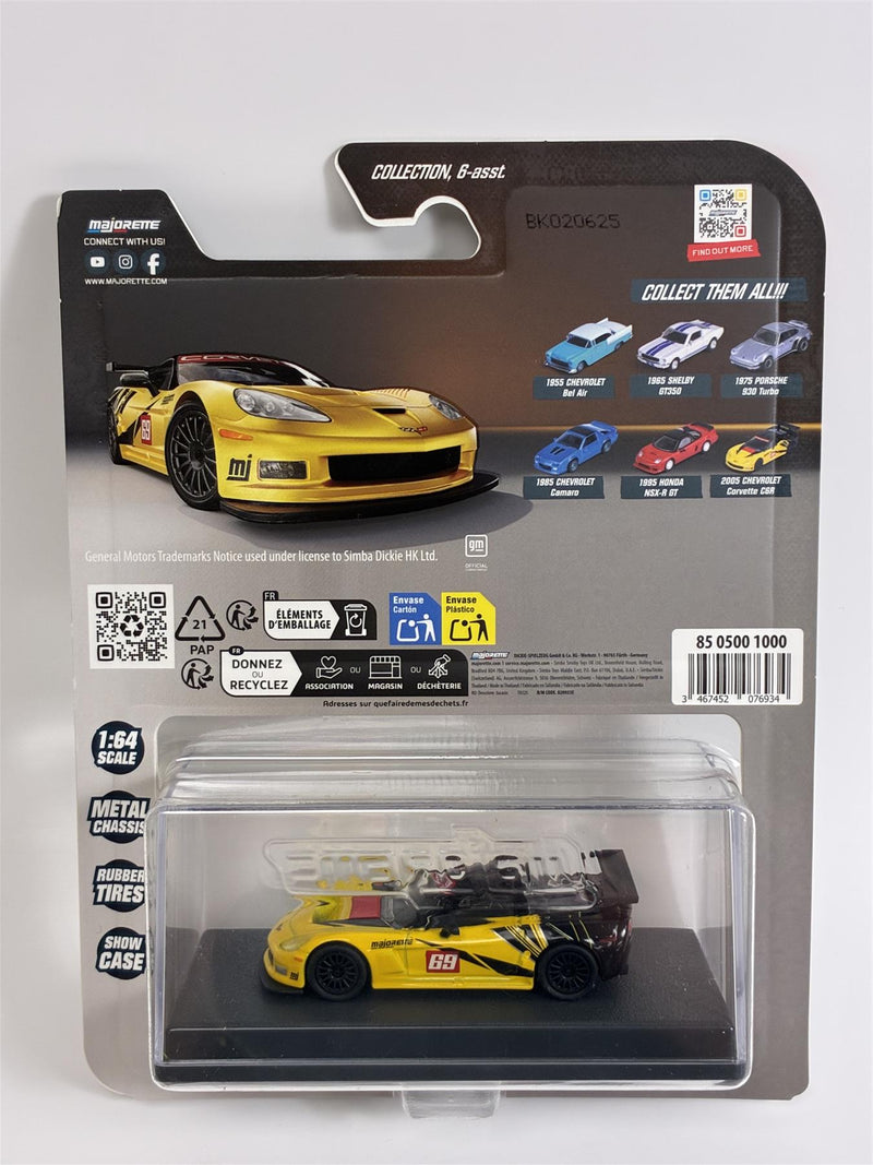 Chevrolet Corvette C6R 2005 Yellow 1:64 Scale Majorette 8505001000