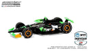 a black and green toy race car