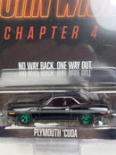 John Wick Chapter 4 Plymouth Cuda Chase Model 1:64 Scale Greenlight 62020F