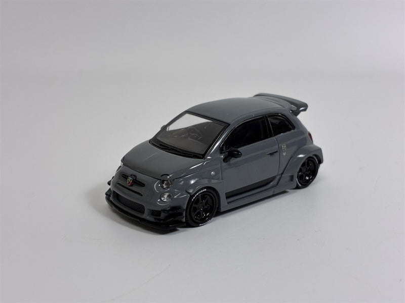 LB-Works Abas Works Abarth 595 Grey RHD 1:64 Mini GT MGT00995R