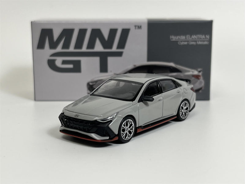 Hyundai Elantra N Cyber Grey Metallic LHD 1:64 Scale Mini GT MGT00386L