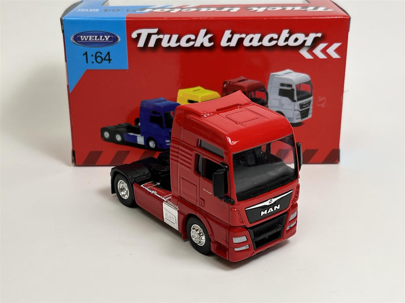 Man TGX XXL Red 1:64 Scale Welly Truck Tractor 68010S