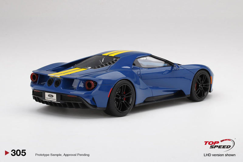 Ford GT Sunoco Blue Yellow Stripes 1:18 Scale TSM TS0305