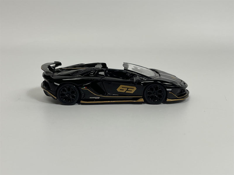 Lamborghini Aventador SVJ 63 Roadster Nero Aldebaran 1:64 Mini GT MGT00803L