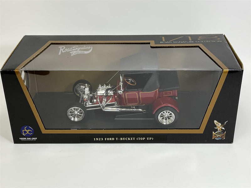 1923 Ford T Bucket With Hard Top Burgundy 1:18 Road Signature Collection 92829bg