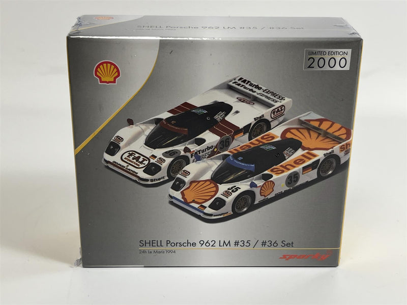 Porsche Shell 962 LM #35 #36 Set 1:64 Spark Tiny Models 64004