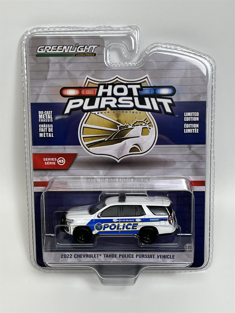 2022 Chevrolet Tahoe Police Pursuit Vehicle Hot Pursuit 1:64 Scale Greenlight 43030E