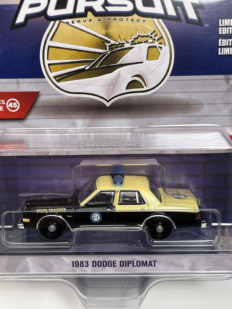 1983 Dodge Diplomat Hot Pursuit 1:64 Scale Greenlight 43030B